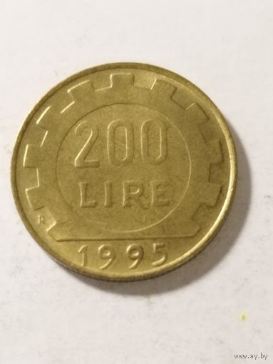 Италия 200 лир 1995