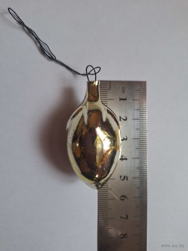 Елочная мини игрушка Лимон из Ленинградского набора Малютка