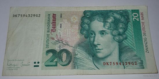 Германия 20 марок 1993