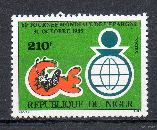 Мировое путешествие  Нигерия 1985 год серия из 1 марки
