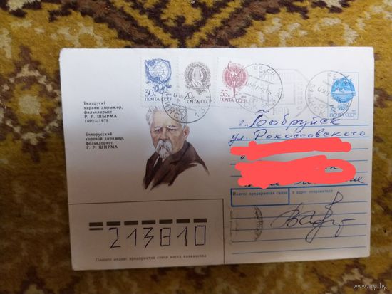 Беларусь провизорий Минск тип 3В по каталогу Васильева Ширма искусство культура
