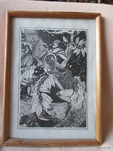 Графическая репродукция "Ночка", МКС Каринэ, 2010 г.