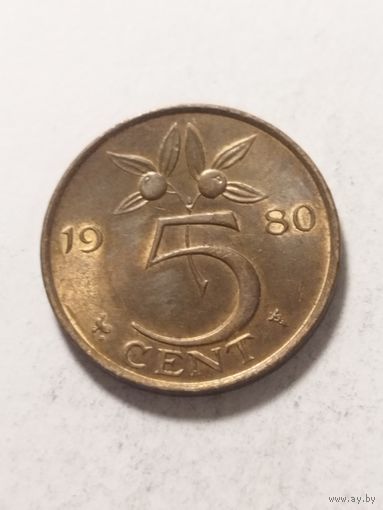 Нидерланды 5 центов 1980
