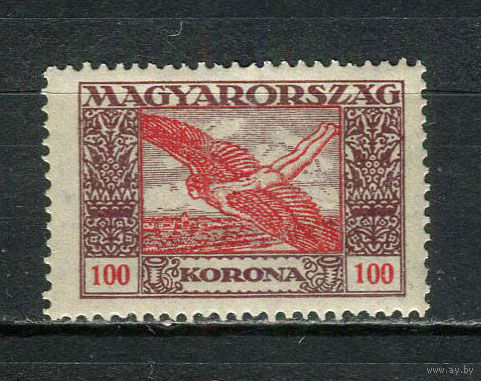 Венгрия - 1924 - Икар над Будапештом 100Kr. Авиамарка - [Mi.383] - 1 марка. MNH.  (Лот 13Gt)-T41P55