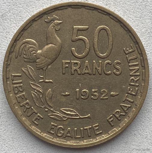 Франция 50 франков 1952 г. Без отметки монетного двора