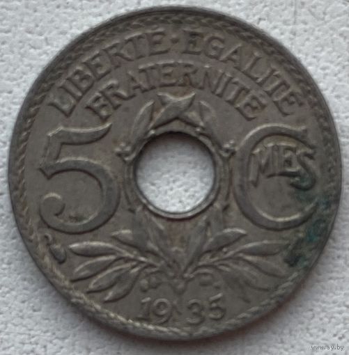 Франция 5 сантимов 1935 г.