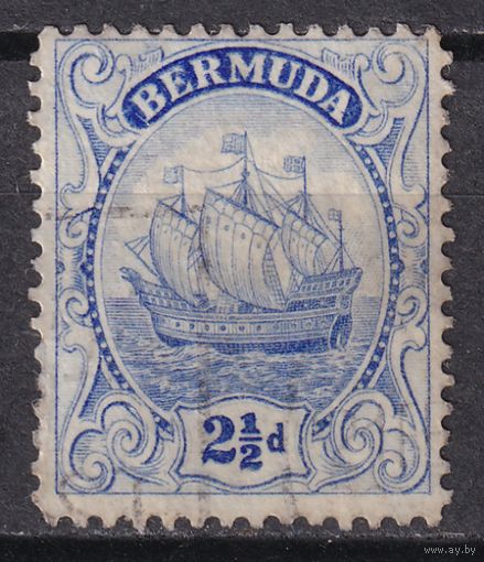 130.BrKCI. Великобритания. Колонии. Бермудские острова. Стандарт. Парусник Sea Venture. 1926 г. 2 1/2P. Mi.#75I.