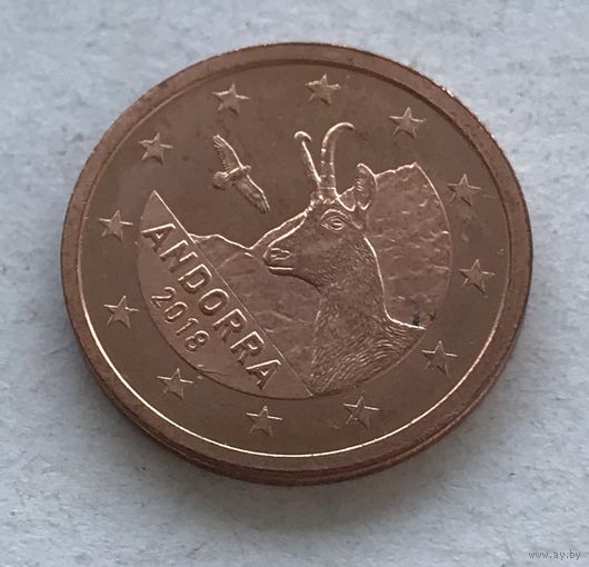 Андорра 2 евроцента 2018