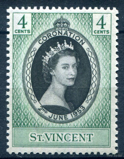 Британские колонии - Сент-Винсент - 1953г. - коронация королевы Елизаветы II - 1 марка - полная серия, MNH [Mi 167]. #2-Bc-1-A-1