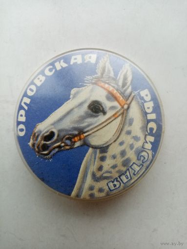 ЗНАЧОК ЛОШАДЬ ОРЛОВСКАЯ РЫСИСТАЯ