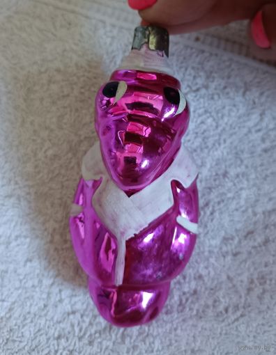 Ёлочные игрушки, стекло, крокодил
