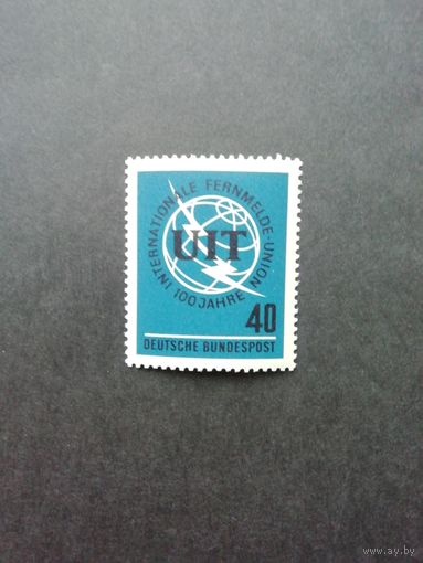 ФРГ 1965 Марка "100 лет Международного союза электросвязи (UIT)" (чистая**) Мi.476 каталог 0.40 евро