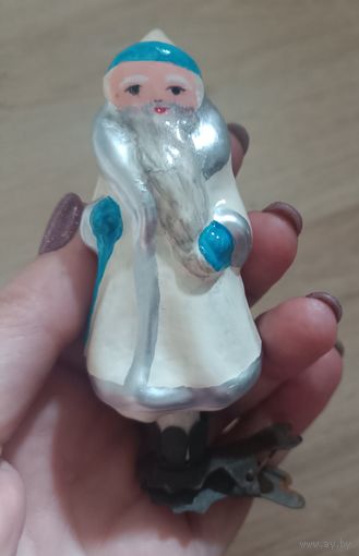 Елочные игрушки, стекло, дед мороз