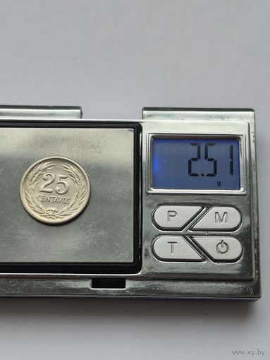 25 сентаво Сальвадор 1953 года, Республика Эль-Сальвадор (1919 - 2001). Серебро 900 пробы. L45553.