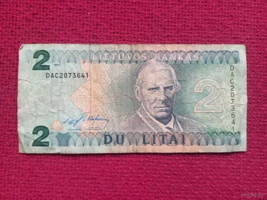 Литва 2 лита 1993 г. Серия DAC 2073641