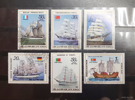 Корея. 1987 год. Флот. Парусники (901)