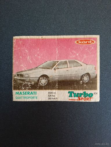 Вкладыш TURBO SPORT, ТУРБО СПОРТ мята. В коллекцию.