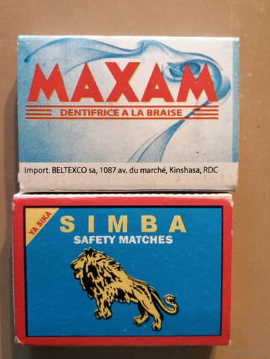 Спичечные коробки 5 х 3.5 х 1.5 см, серия "СИМБА", спички