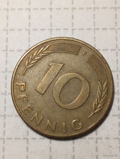 10 пфенниги ГДР  1989 F год