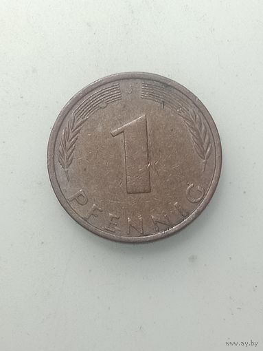ФРГ 1 пфенниг 1972 года . J
