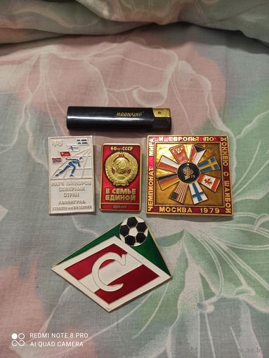 Лот редких больших значков.