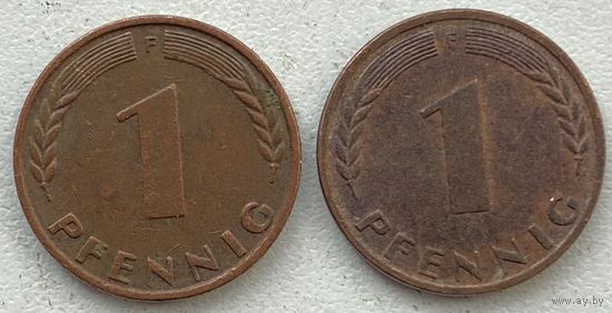 Германия 1 пфенниг 1970 г. F. Цена за 1 шт.