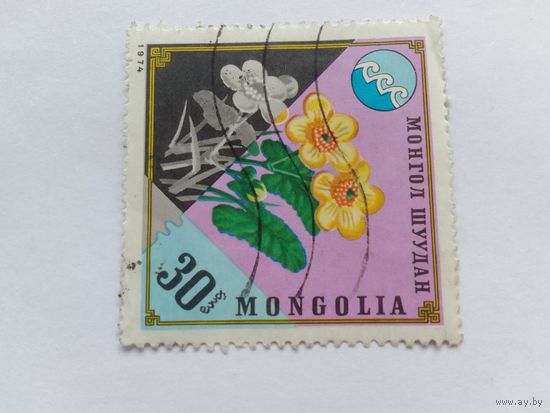 Марки  Цветы  Монголия   1974  1 шт. -  0,50 руб.