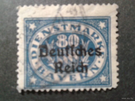Германия 1920 надпечатка на марке Баварии