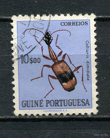 Португальские колонии - Гвинея - 1953 - Насекомые 10Е - [Mi.290] - 1 марка. Гашеная.  (Лот 46HU)-TG3P21