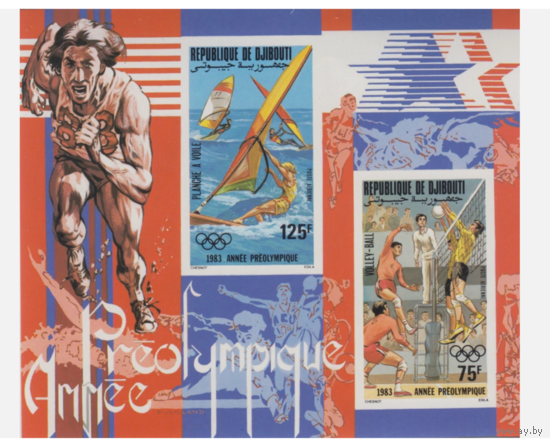 Джибути-1983 Спорт  ОИ-1984  БЗЦ MNH