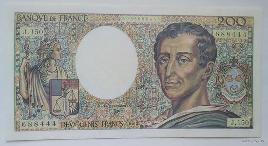Франция 200 франков 1992 года.VF