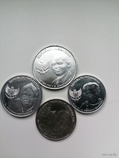 Индонезия 4 монеты с рубля