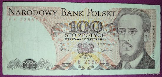 100 польских золотых 1986 года