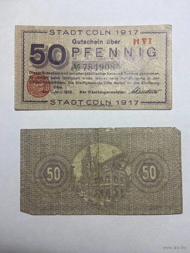 50 пфенингов (нотгельды) г. Германия.-1012