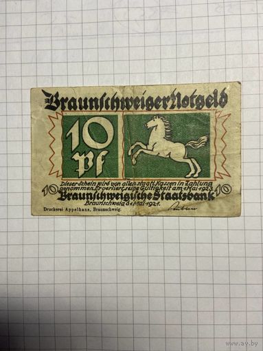 Нотгельд 10 пфеннигов 1921 год. -2112