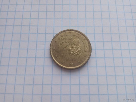50 евро центов 2000 год Испания