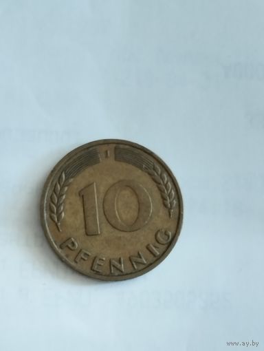 10 пфеннигов 1950 г.J. Германия.