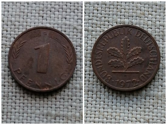 Германия ФРГ 1 пфенниг 1972 G
