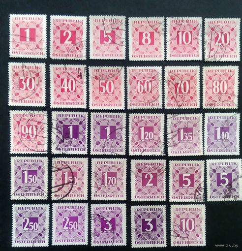 Австрия \132ф\ 1949-1957г. - доплатные марки
