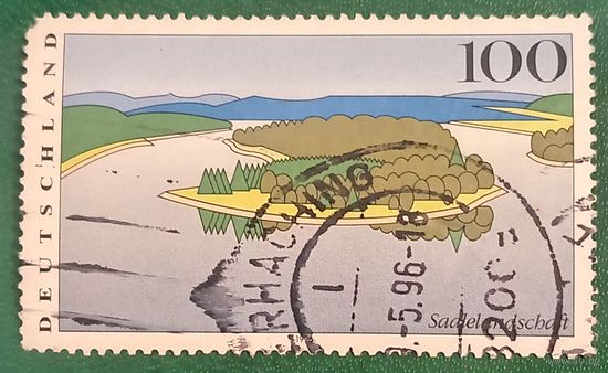 Германия 1996. Ландшафт долины реки Зале