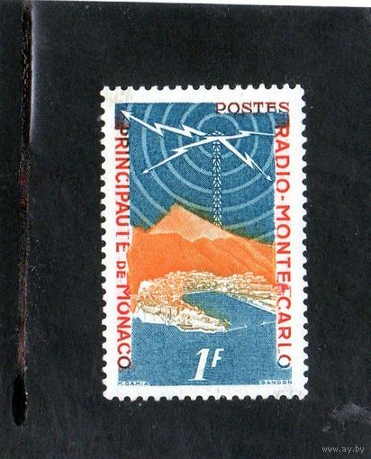 Монако. Ми-448. . Радио Монте-Карло. Вмд Монако.Радиовышка.1951