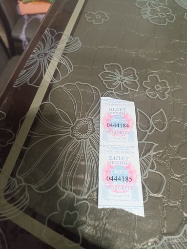 Билеты на проезд ( автобус -Жодино 2020г.)