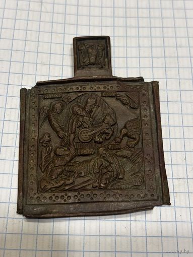 Икона, складень, с рубля, три дня