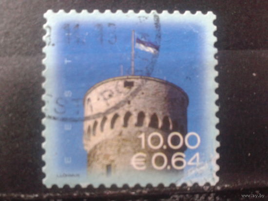 Эстония 2007 Гос. флаг на башне 14 века Михель-1,4 евро гаш