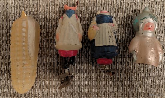 Битые елочные игрушки. СССР.