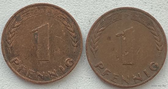 Германия 1 пфенниг 1970 г. D. Цена за 1 шт.