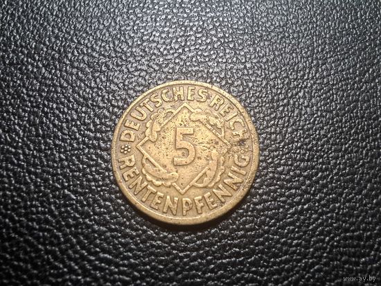 Германия 5 рентенпфеннигов 1924 Гамбург