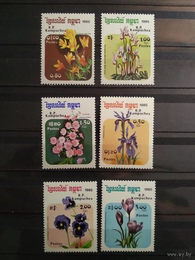 Камбоджа 1985 г. Цветы.