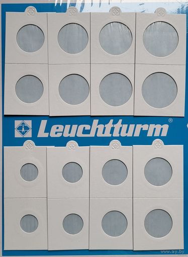 Холдеры Leuchtturm MATRIX 32,5 мм! Самоклеящиеся холдеры для монет Leuchtturm 32,5 мм (белый)! Германия, Лёйхтурм, Leuchtturm! ВОЗМОЖЕН ОБМЕН!