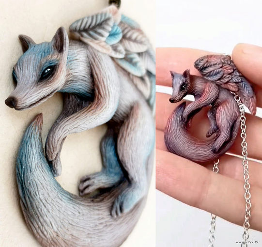 Крылатая Лиса (большая и поменьше). Подвески ручной работы